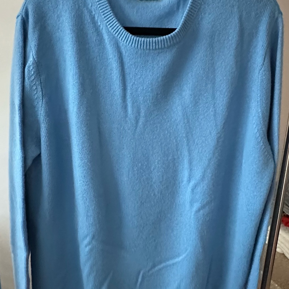Dries Van Noten Sky Blue Crew Neck Sweater